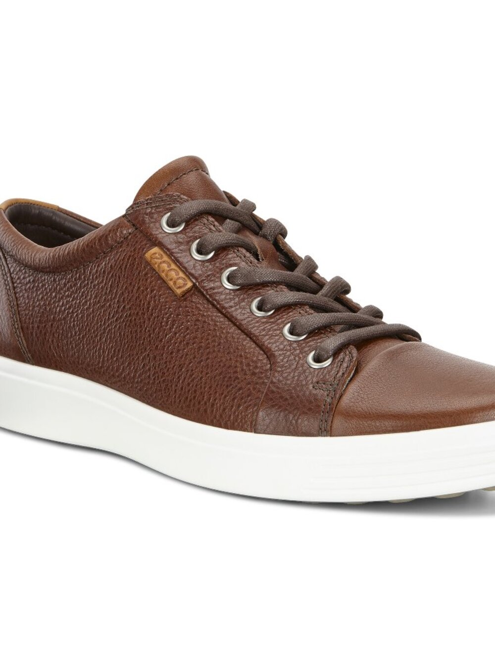 Ecco Men’s Soft 7 Sneaker Brown Leather Lace Up US 7/ EU 41 Extra Wide